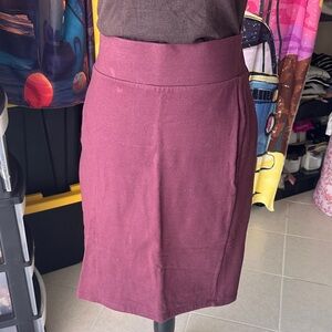 Forever 21 Maroon Pencil Skirt